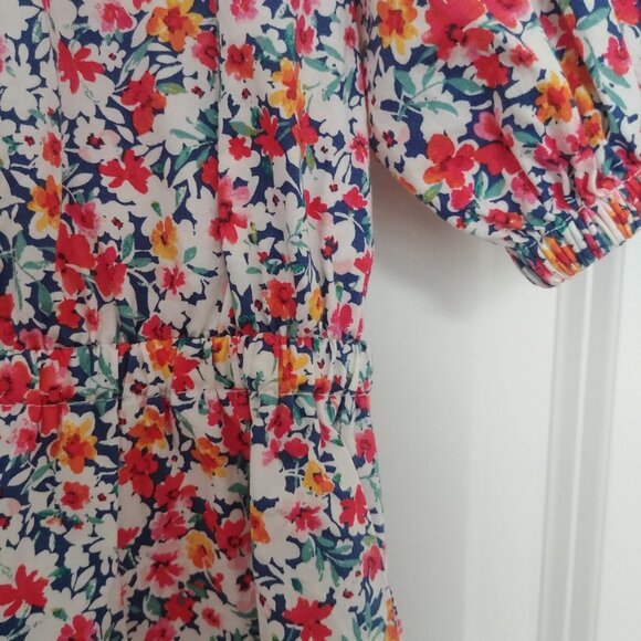 Old Navy Floral Print Puff Sleeve Dress - Multicolor - Picture 2 of 12